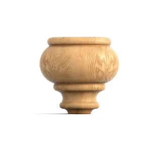 Rounded tapered bun feet for furniture gothic style
